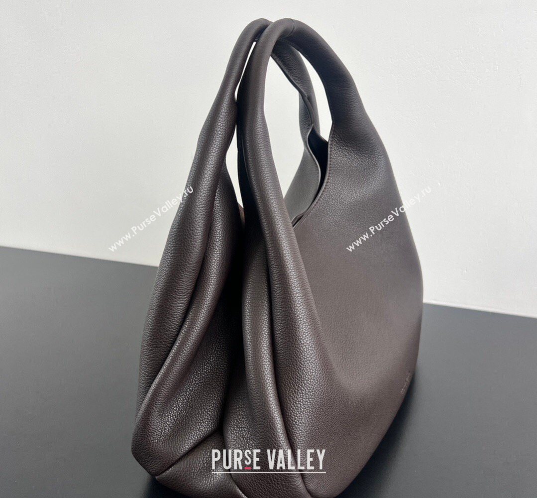 Bottega Veneta Large Campana Shoulder Bag in Grained Leather Fondant Brown 2026 844251 (WT-260401057)