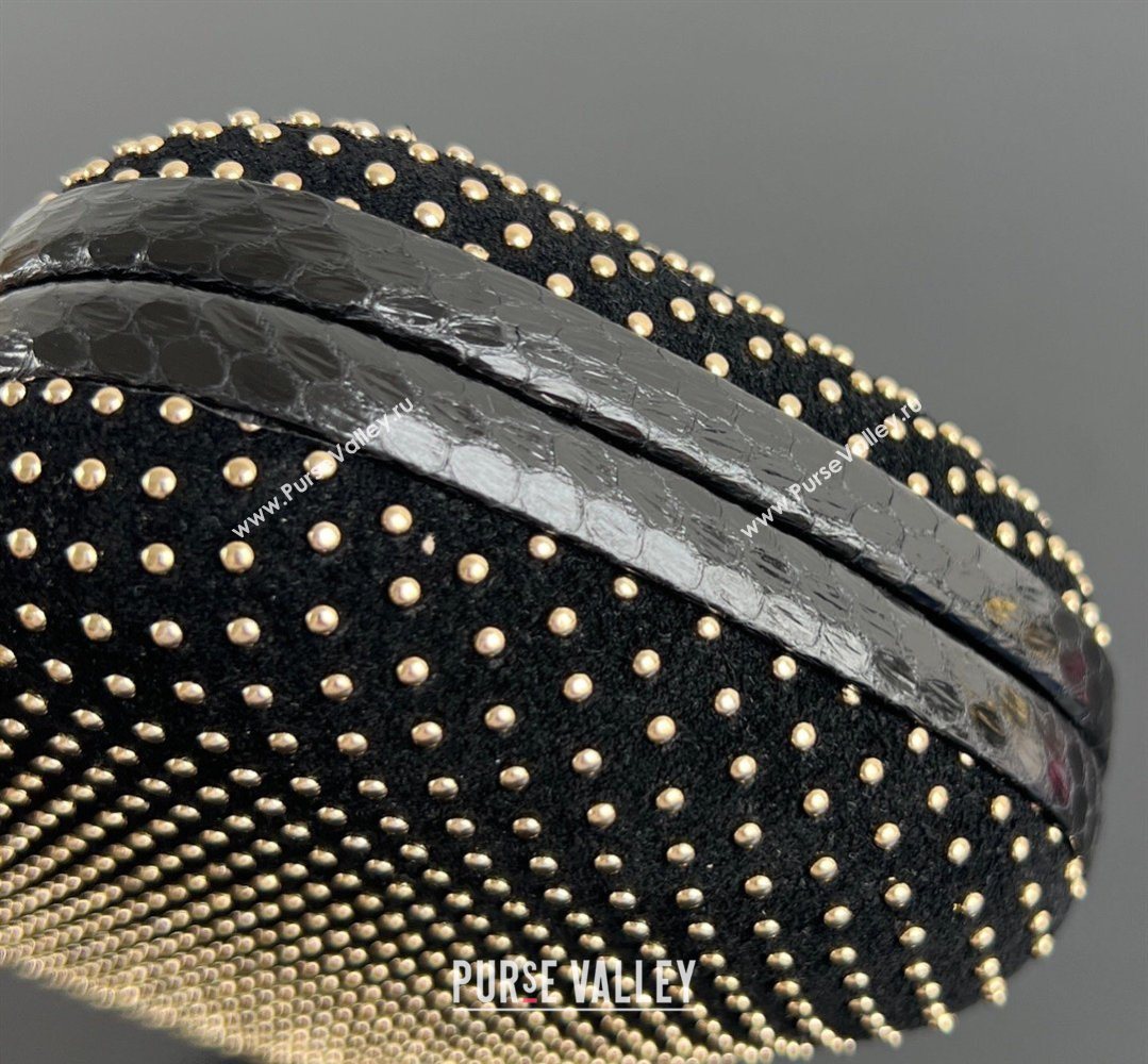 Bottega Veneta Classic Knot Clutch in Velvet and Studs 2026 BV062501 (WT-260401005)