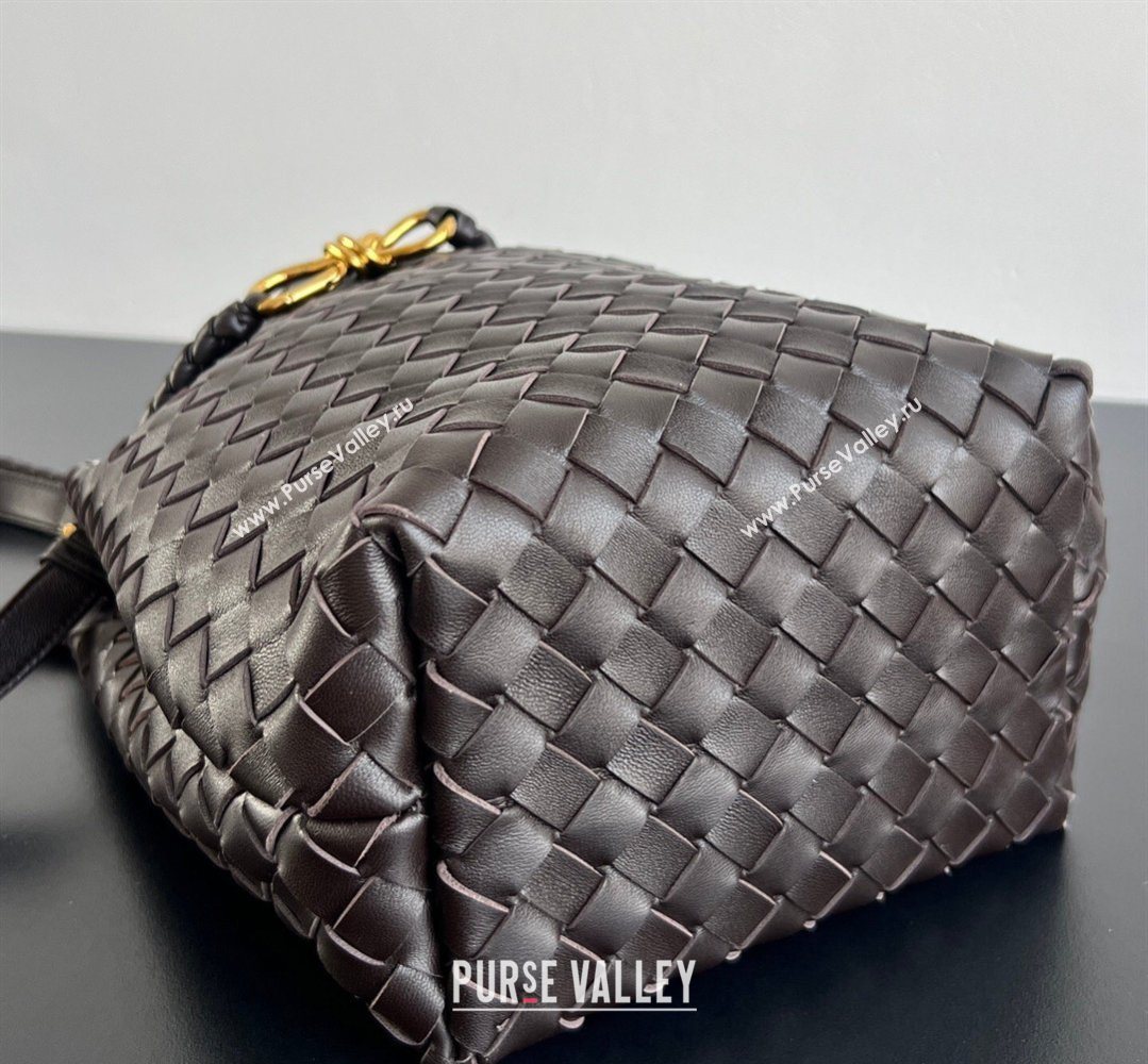 Bottega Veneta Andiamo Small Bucket Bag in Intrecciato Leather Fondant Brown 2026 855759 (WT-260401062)