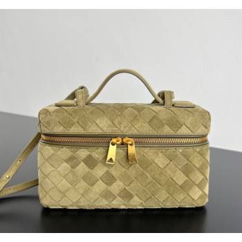 Bottega Veneta Bang Bang Vanity Case in Intrecciato Suede Oil Brown 2026 789109 (WT-260401068)