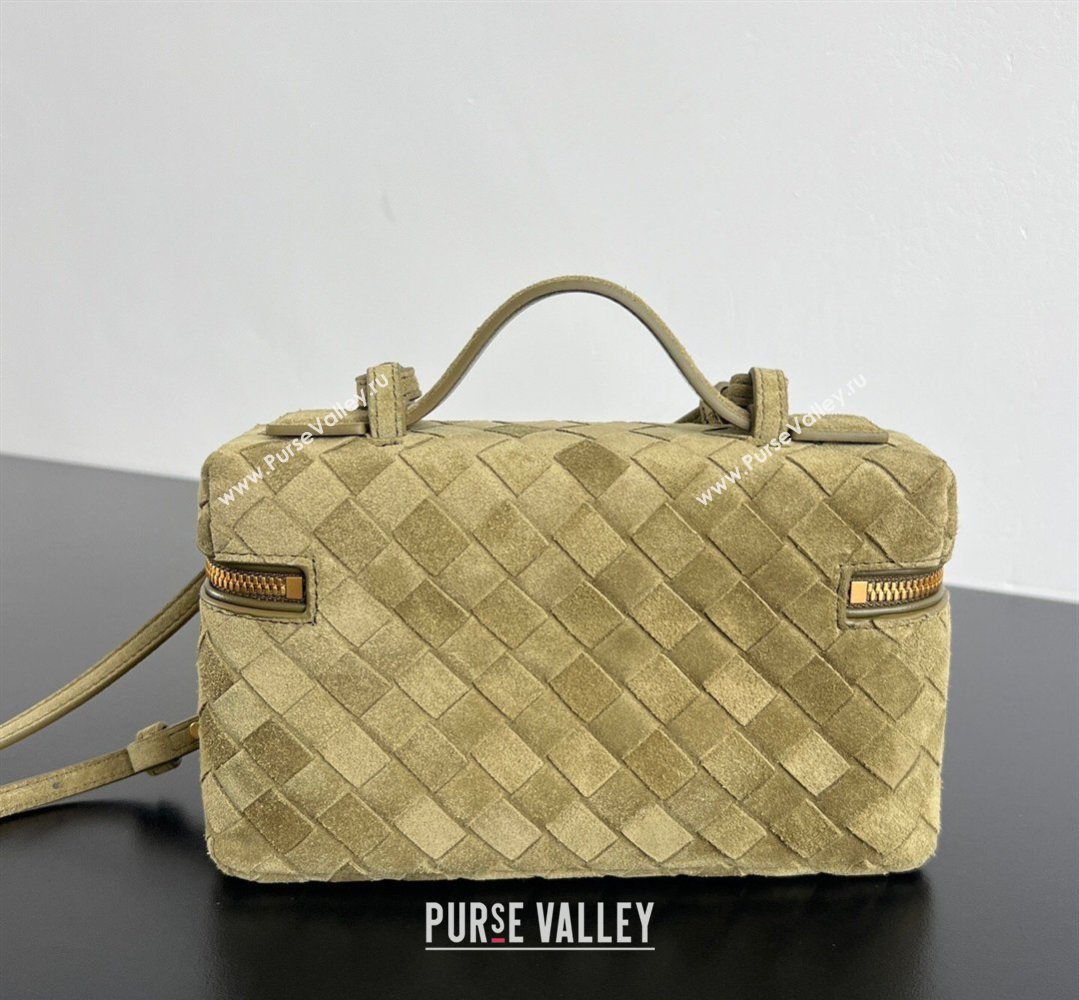 Bottega Veneta Bang Bang Vanity Case in Intrecciato Suede Oil Brown 2026 789109 (WT-260401068)