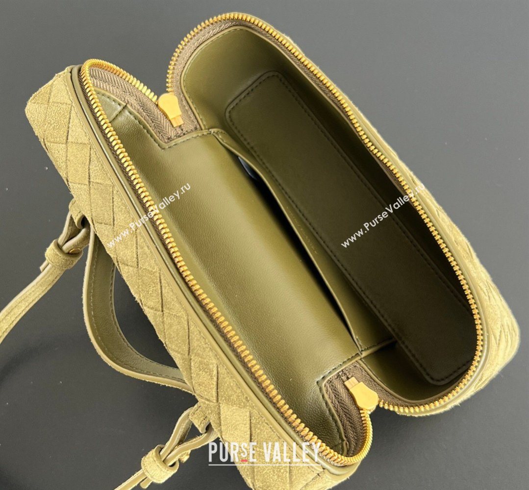 Bottega Veneta Bang Bang Vanity Case in Intrecciato Suede Oil Brown 2026 789109 (WT-260401068)