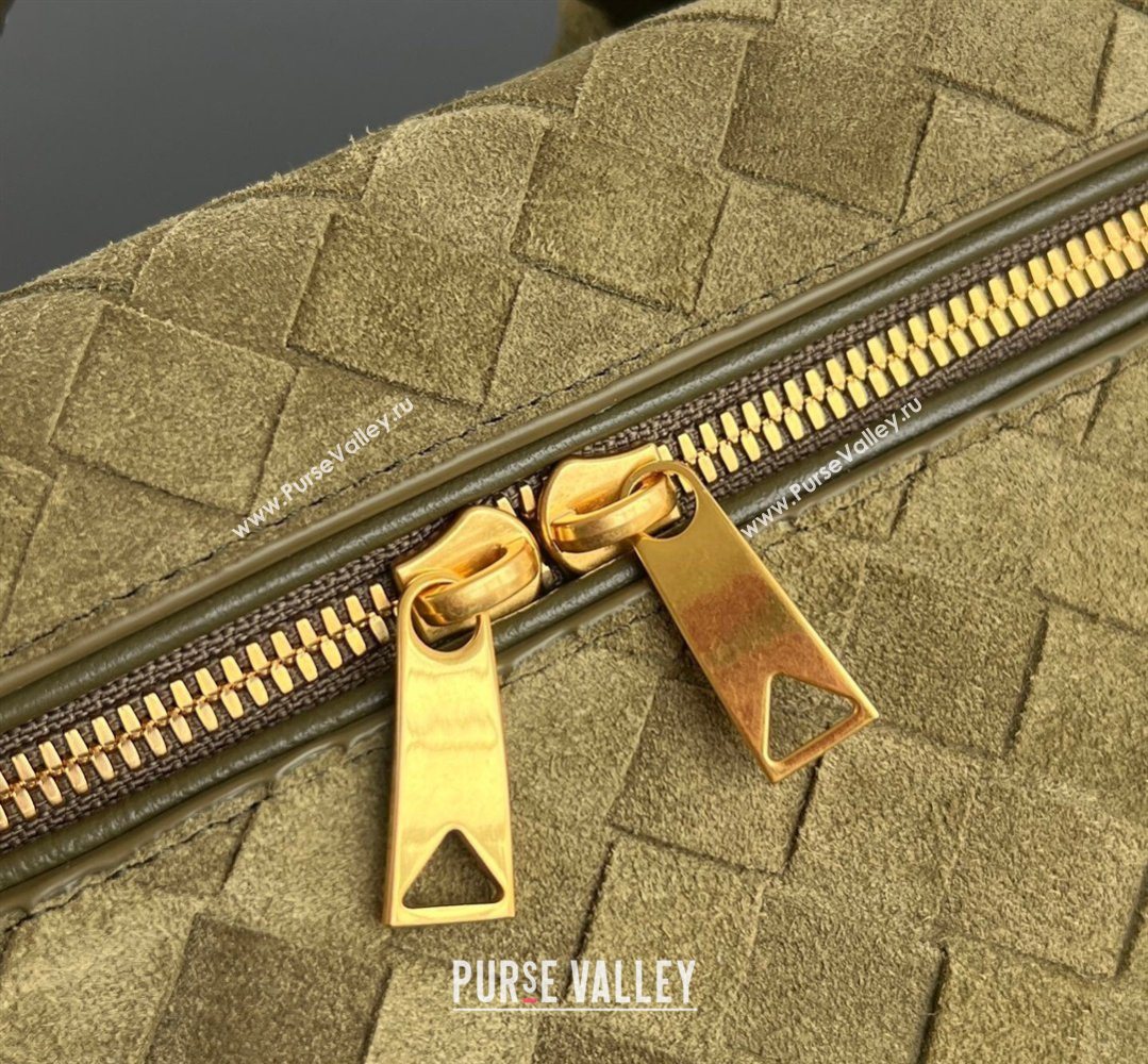 Bottega Veneta Bang Bang Vanity Case in Intrecciato Suede Oil Brown 2026 789109 (WT-260401068)