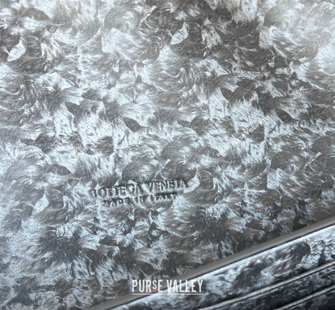 Bottega Veneta Long Clutch Bag Andiamo in Intrecciato Lamina Satin Leather Silver 2026 741511 (WT-260401047)