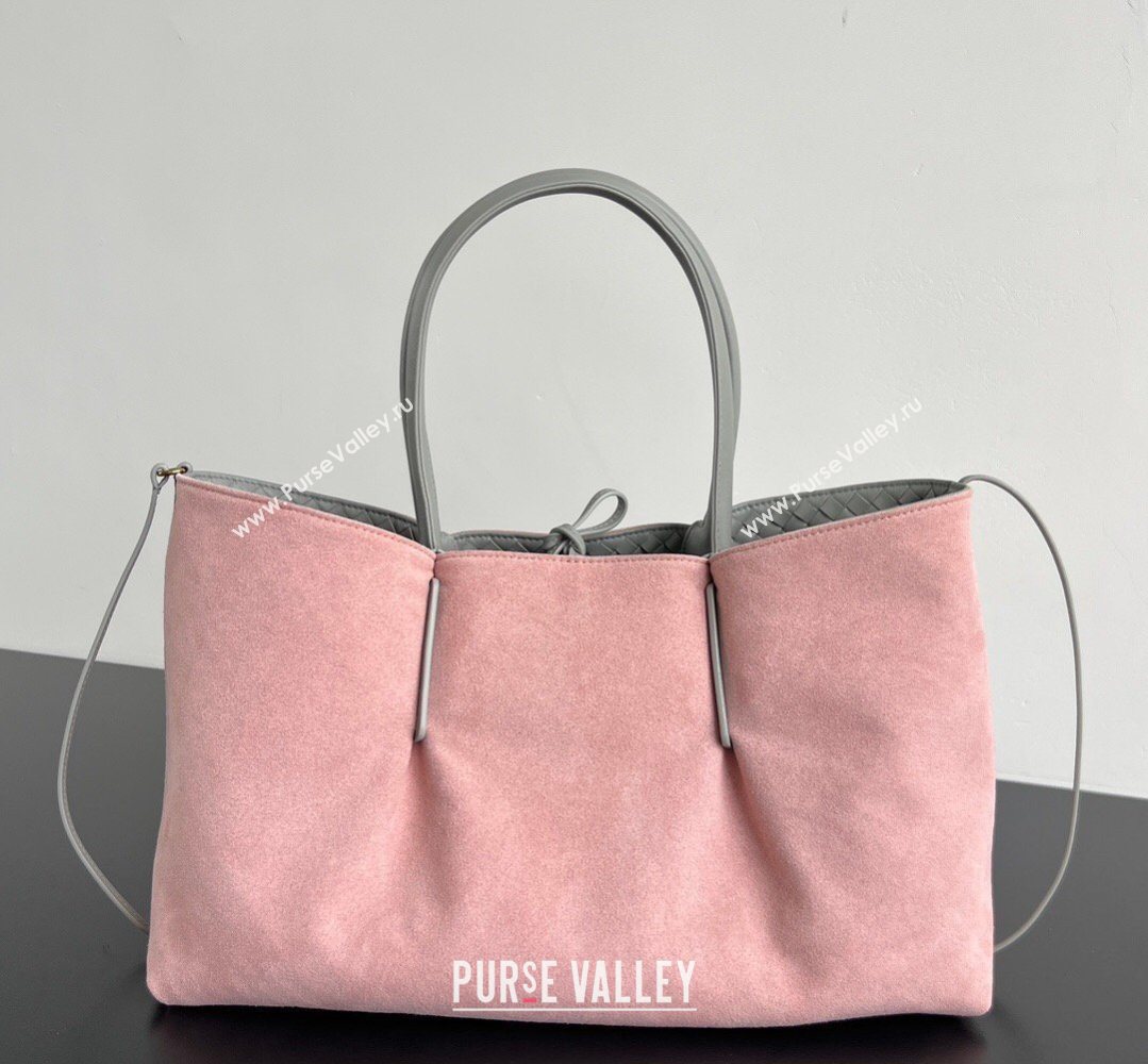 Bottega Veneta Medium Pinacoteca Tote Bag in Intrecciato Leather Silver Grey 2026 817166 (WT-260401071)