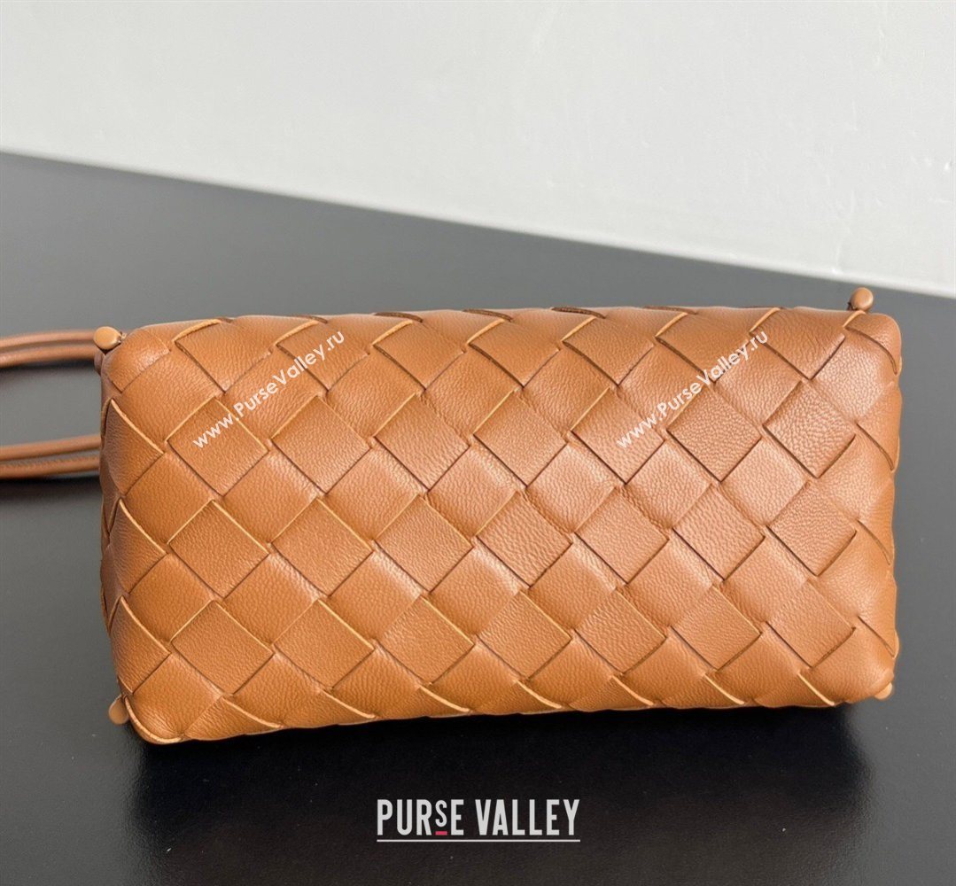 Bottega Veneta Intrecciato Leather Concert Pouch Mini bag Amber Brown 2026 794258 (WT-260401001)