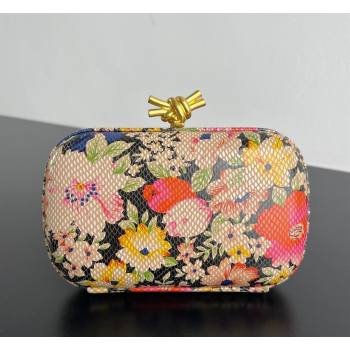 Bottega Veneta Classic Knot Clutch in Flora Calf Leather Pink/Orange/Yellow/Black 2026 BV040166 (WT-260401006)