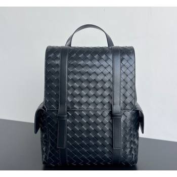 Bottega Veneta Mens Back To School Backpack Bag in Intrecciato Leather Space Blue 2026 805971 (WT-260401079)