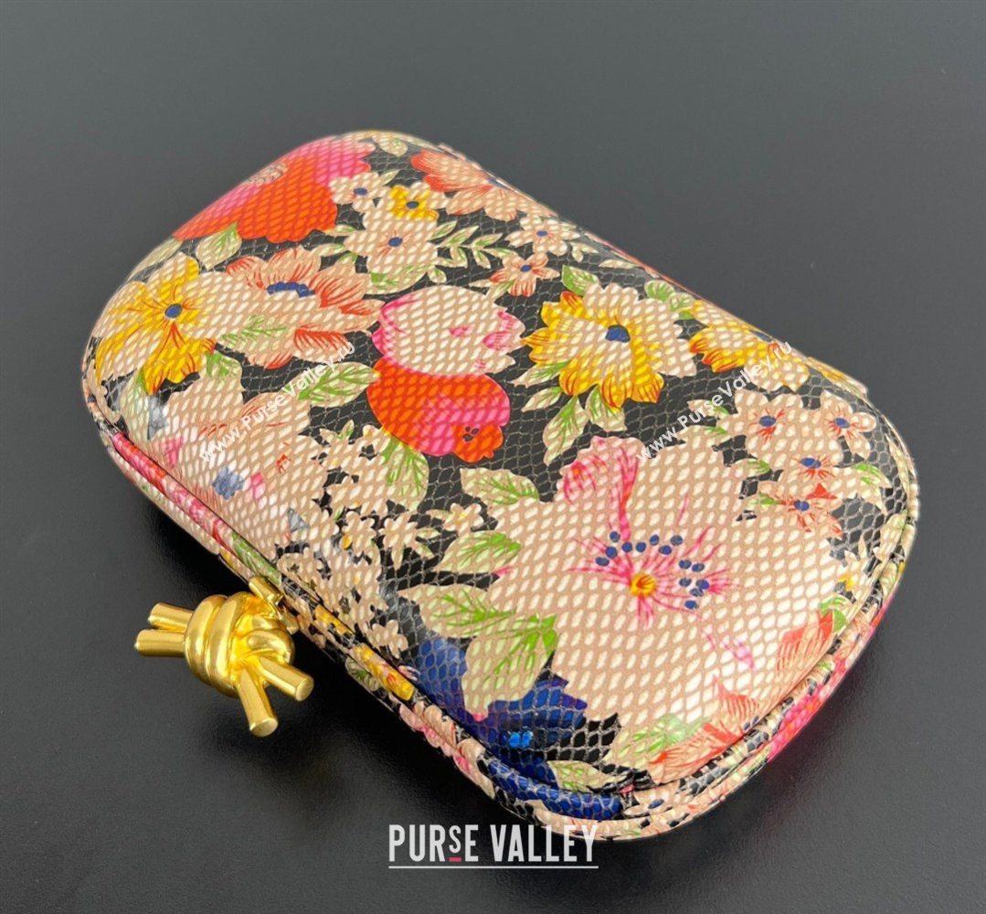 Bottega Veneta Classic Knot Clutch in Flora Calf Leather Pink/Orange/Yellow/Black 2026 BV040166 (WT-260401006)