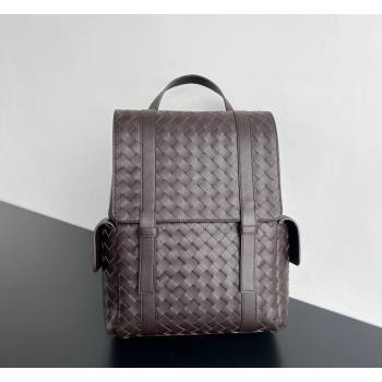 Bottega Veneta Mens Back To School Backpack Bag in Intrecciato Leather Fondant Brown 2026 805971 (WT-260401080)