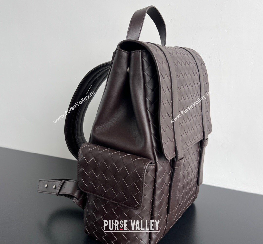 Bottega Veneta Mens Back To School Backpack Bag in Intrecciato Leather Fondant Brown 2026 805971 (WT-260401080)