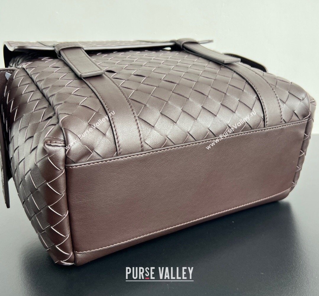 Bottega Veneta Mens Back To School Backpack Bag in Intrecciato Leather Fondant Brown 2026 805971 (WT-260401080)