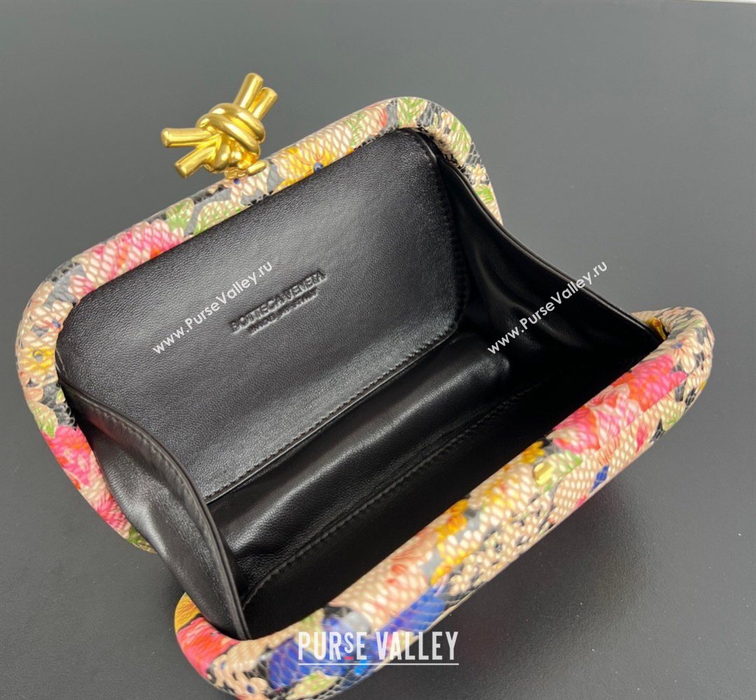 Bottega Veneta Classic Knot Clutch in Flora Calf Leather Pink/Orange/Yellow/Black 2026 BV040166 (WT-260401006)
