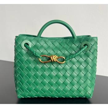 Bottega Veneta Small Andiamo Top Handle Bag in Intrecciato Leather 743568 Jungle Green 2026 (WT-260401082)