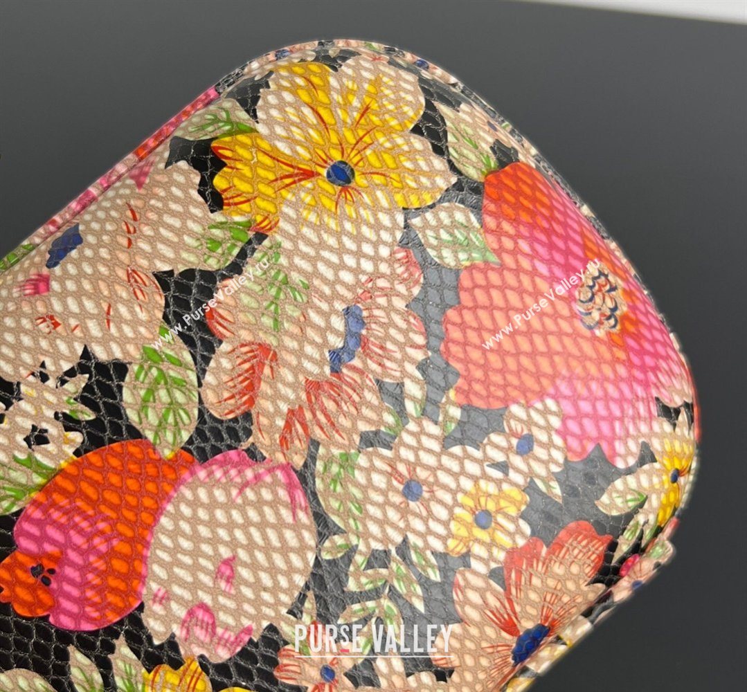 Bottega Veneta Classic Knot Clutch in Flora Calf Leather Pink/Orange/Yellow/Black 2026 BV040166 (WT-260401006)