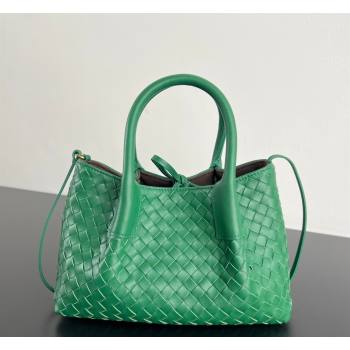 Bottega Veneta Small Pinacoteca Tote Bag in Intrecciato Leather and Suede Jungle Green 2026 819004 (WT-260401084)