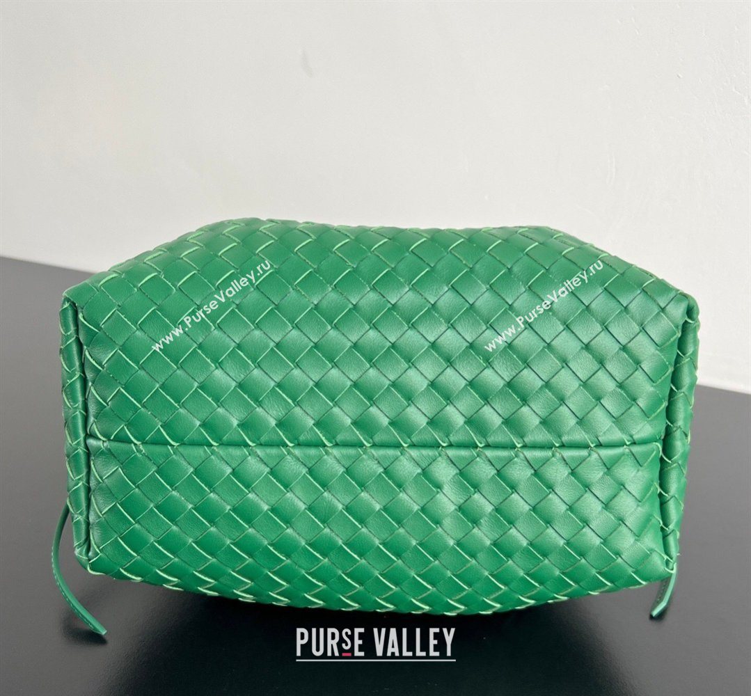 Bottega Veneta Small Pinacoteca Tote Bag in Intrecciato Leather and Suede Jungle Green 2026 819004 (WT-260401084)