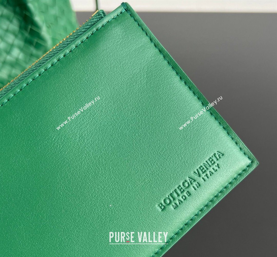 Bottega Veneta Small Pinacoteca Tote Bag in Intrecciato Leather and Suede Jungle Green 2026 819004 (WT-260401084)