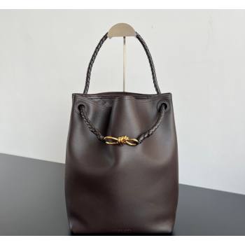 Bottega Veneta Andiamo Bucket Bag in Silky Leather Fondant Brown 2026 844169 (WT-260401064)