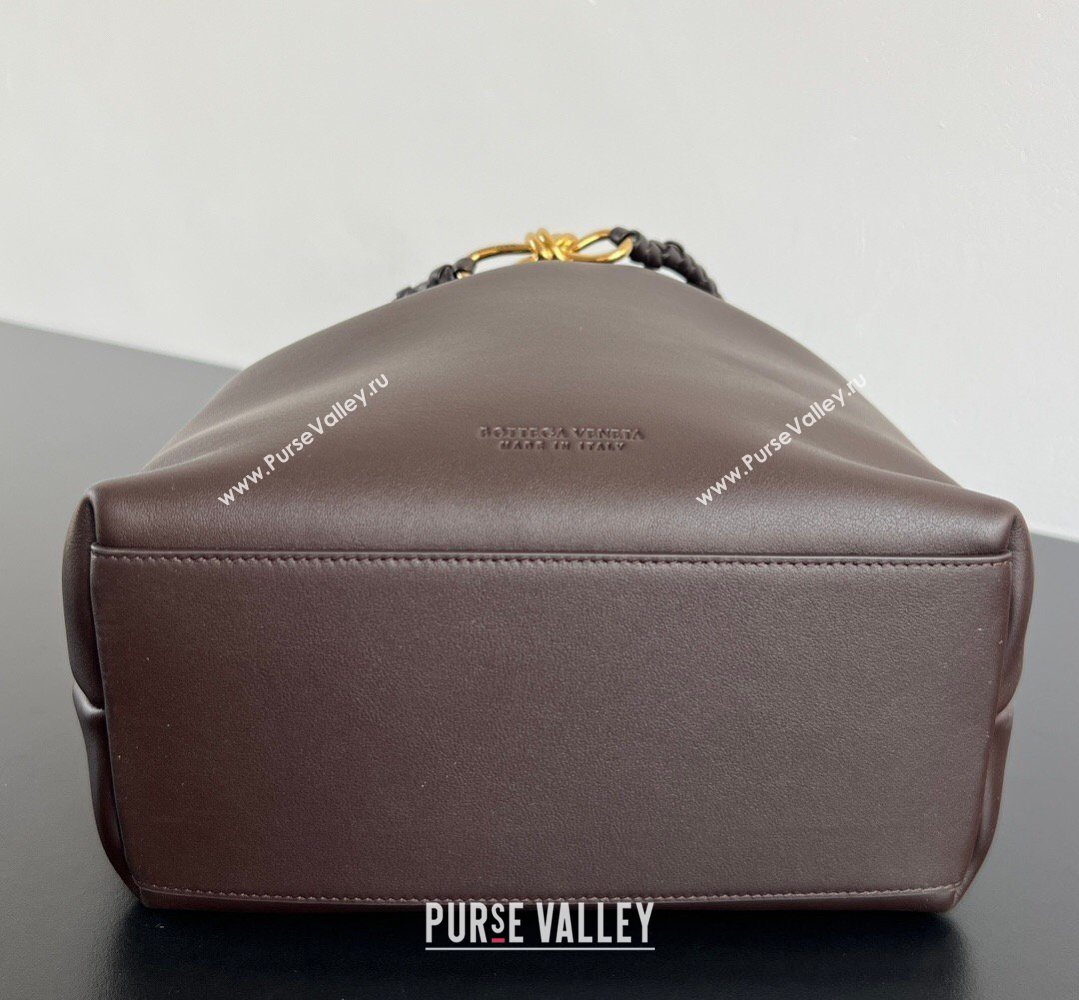 Bottega Veneta Andiamo Bucket Bag in Silky Leather Fondant Brown 2026 844169 (WT-260401064)