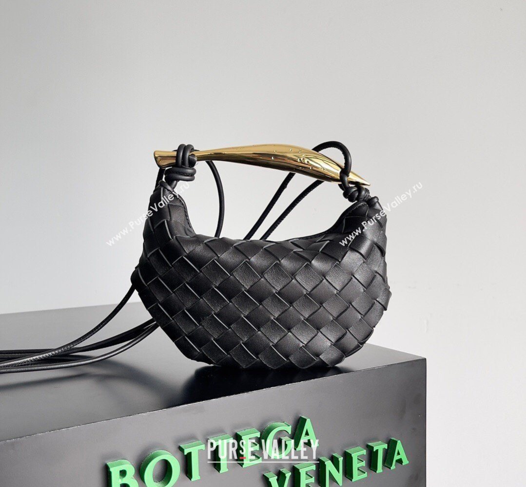 Bottega Veneta Mini Sardine Bag in Intrecciato Leather Black 2026 744267 (YX-260402011)