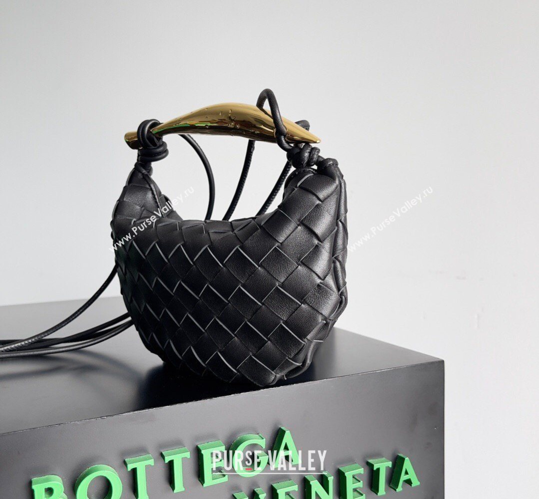 Bottega Veneta Mini Sardine Bag in Intrecciato Leather Black 2026 744267 (YX-260402011)