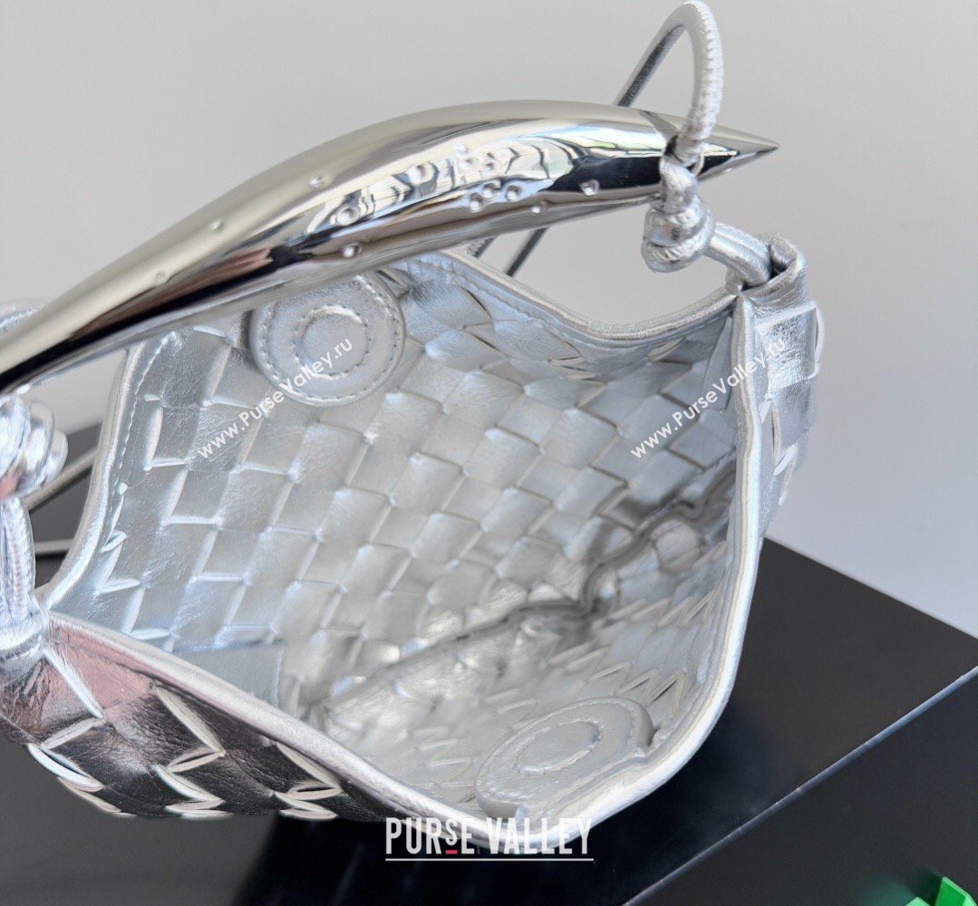 Bottega Veneta Mini Sardine Bag in Intrecciato Leather New Silver 2026 744267 (YX-260402001)
