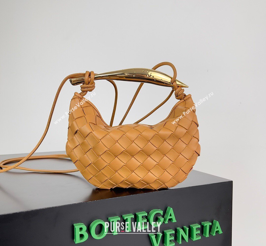 Bottega Veneta Mini Sardine Bag in Intrecciato Leather Apricot 2026 744267 (YX-260402013)