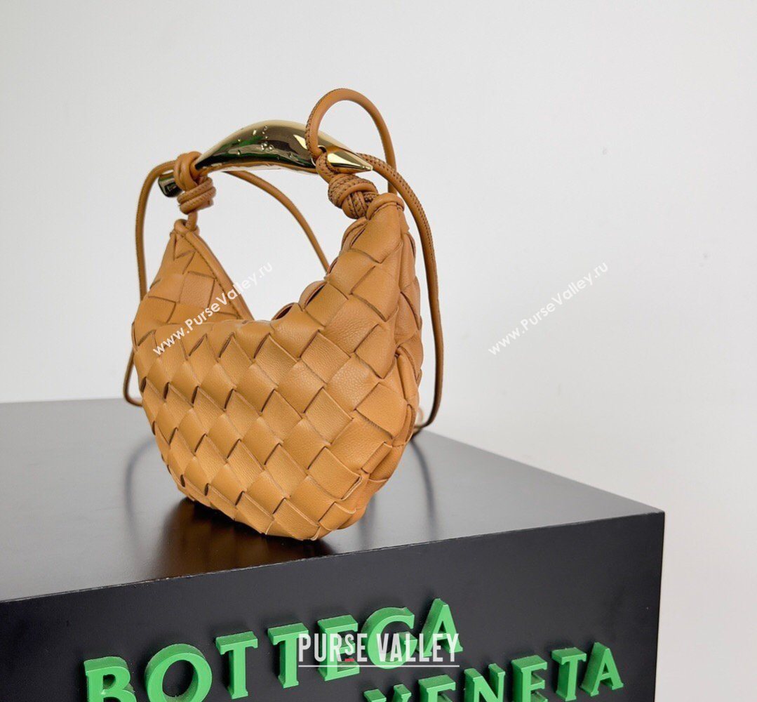 Bottega Veneta Mini Sardine Bag in Intrecciato Leather Apricot 2026 744267 (YX-260402013)