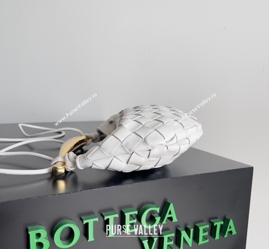 Bottega Veneta Mini Sardine Bag in Intrecciato Leather White 2026 744267 (YX-260402014)