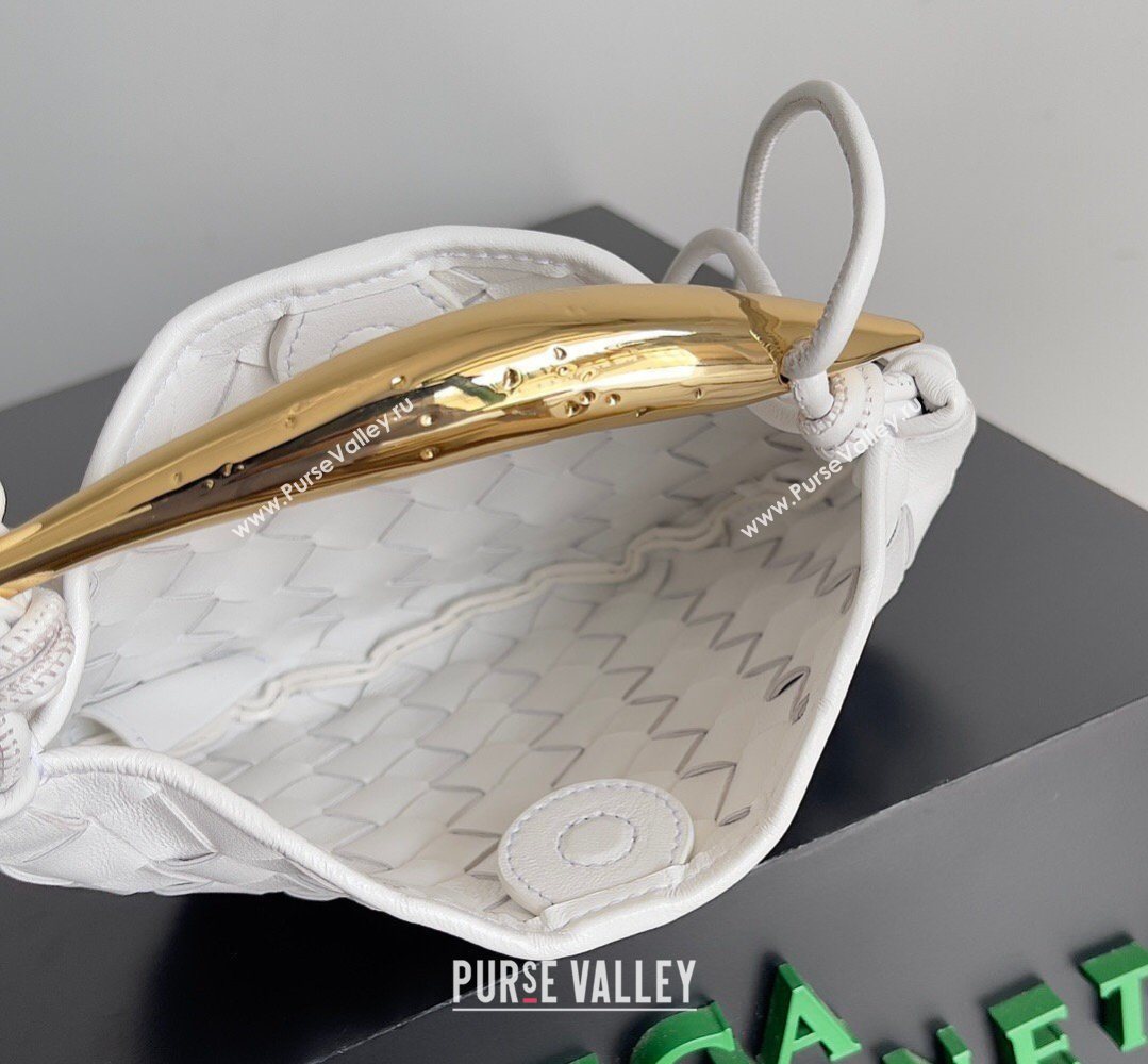 Bottega Veneta Mini Sardine Bag in Intrecciato Leather White 2026 744267 (YX-260402014)