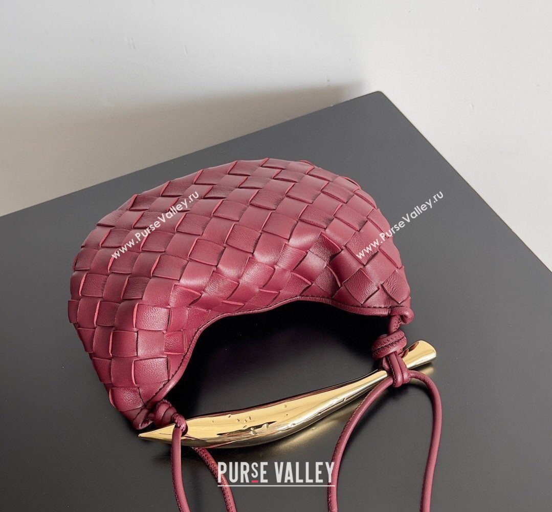 Bottega Veneta Mini Sardine Bag in Intrecciato Leather Burgundy 2026 744267 (YX-260402015)