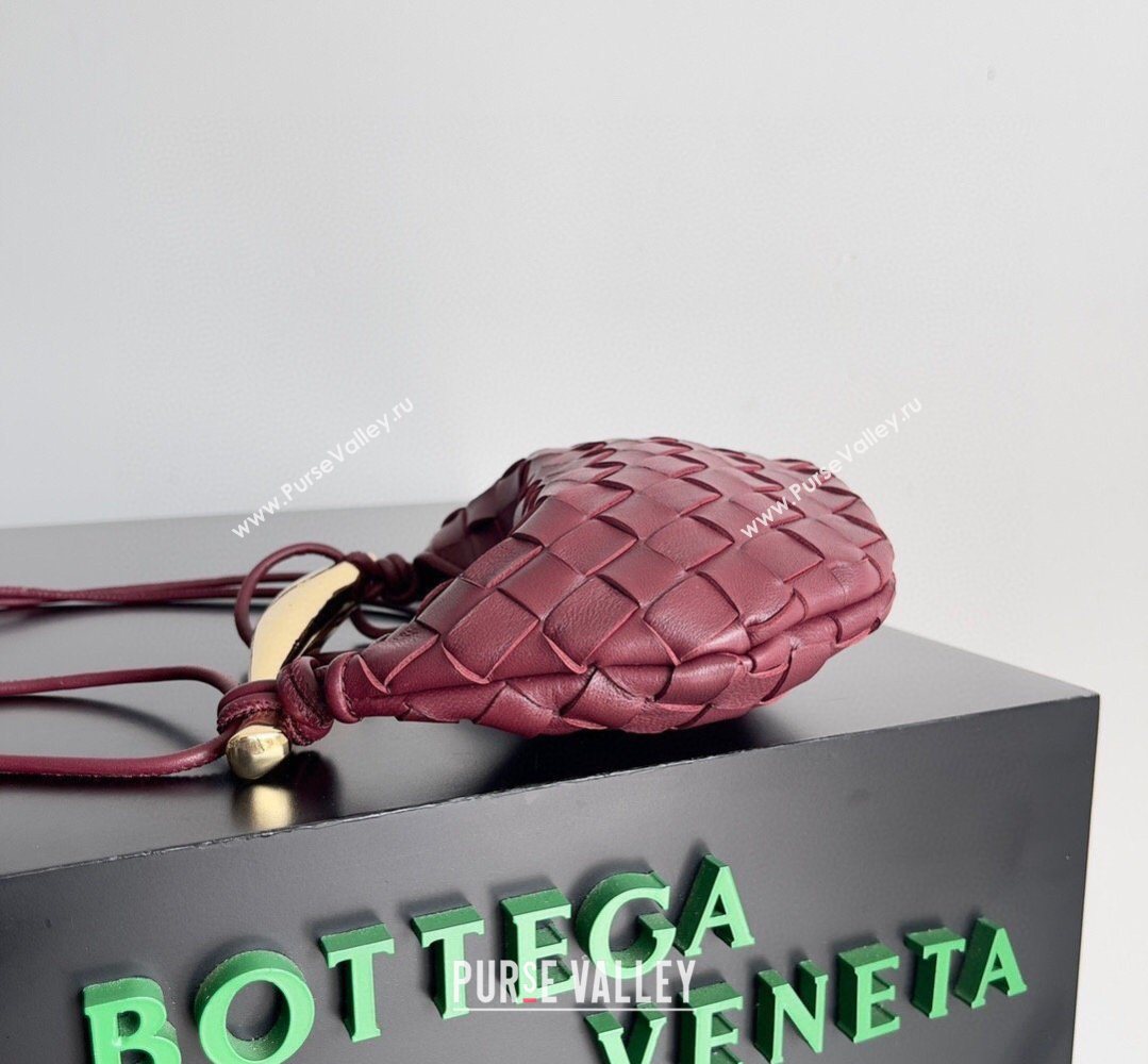 Bottega Veneta Mini Sardine Bag in Intrecciato Leather Burgundy 2026 744267 (YX-260402015)