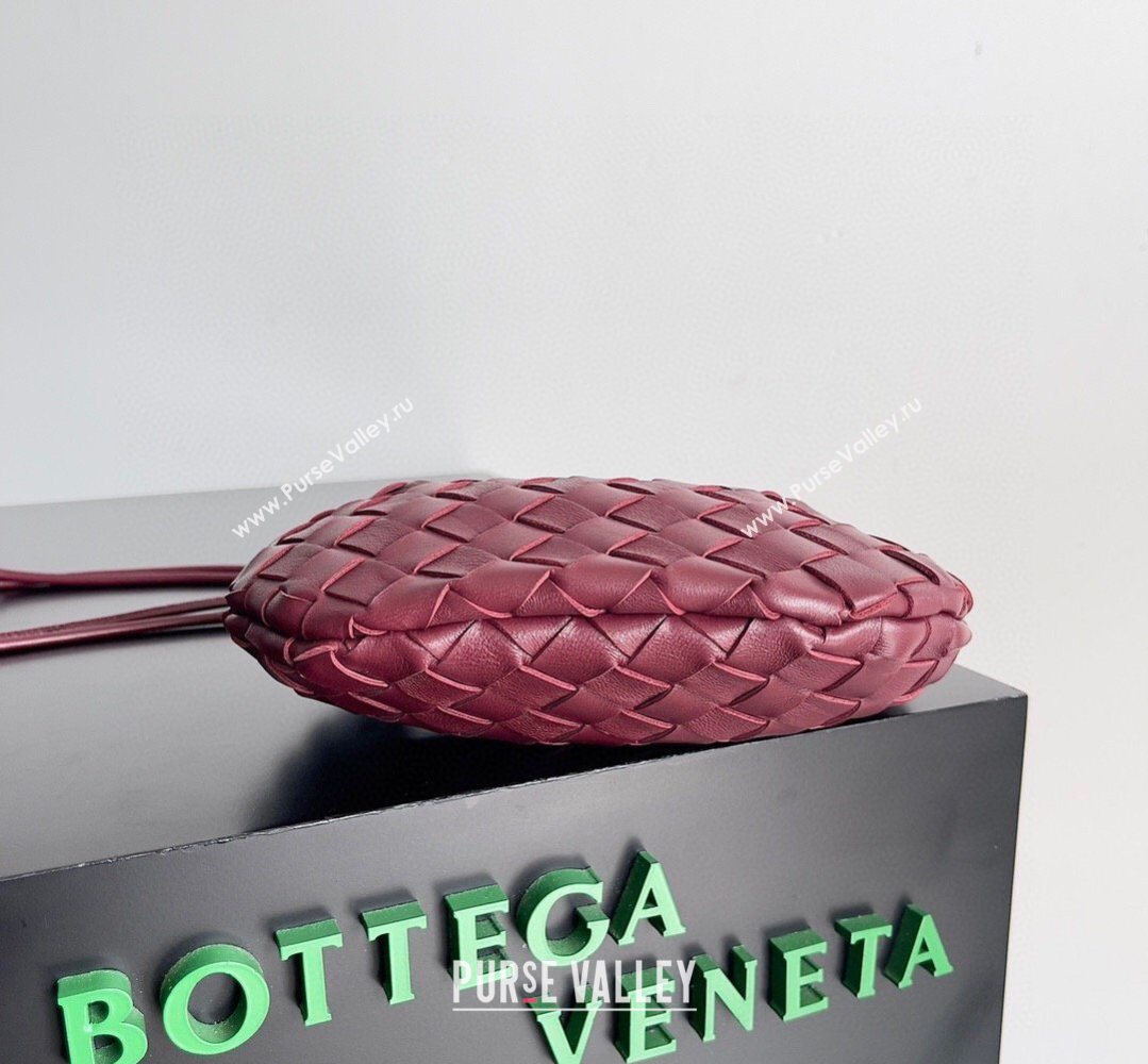 Bottega Veneta Mini Sardine Bag in Intrecciato Leather Burgundy 2026 744267 (YX-260402015)