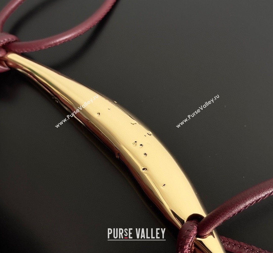 Bottega Veneta Mini Sardine Bag in Intrecciato Leather Burgundy 2026 744267 (YX-260402015)