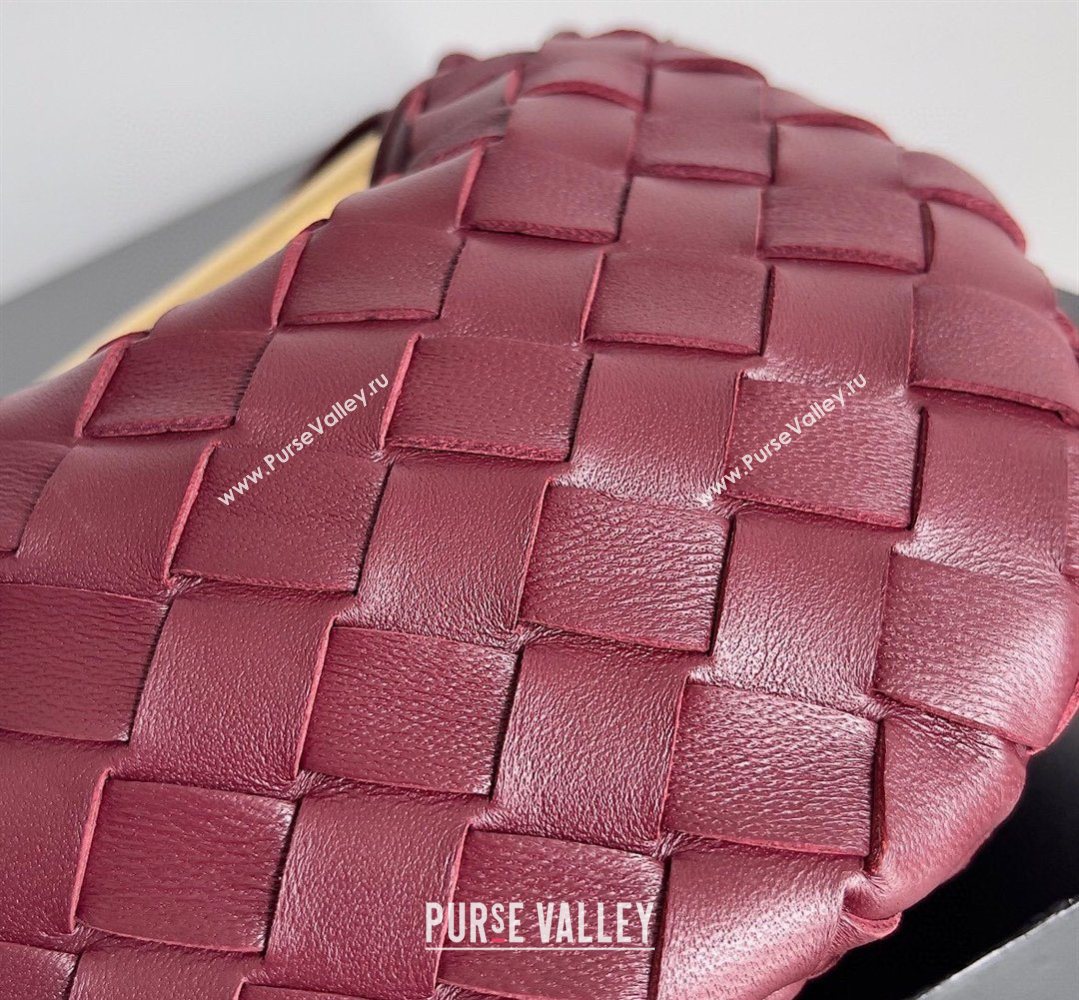 Bottega Veneta Mini Sardine Bag in Intrecciato Leather Burgundy 2026 744267 (YX-260402015)