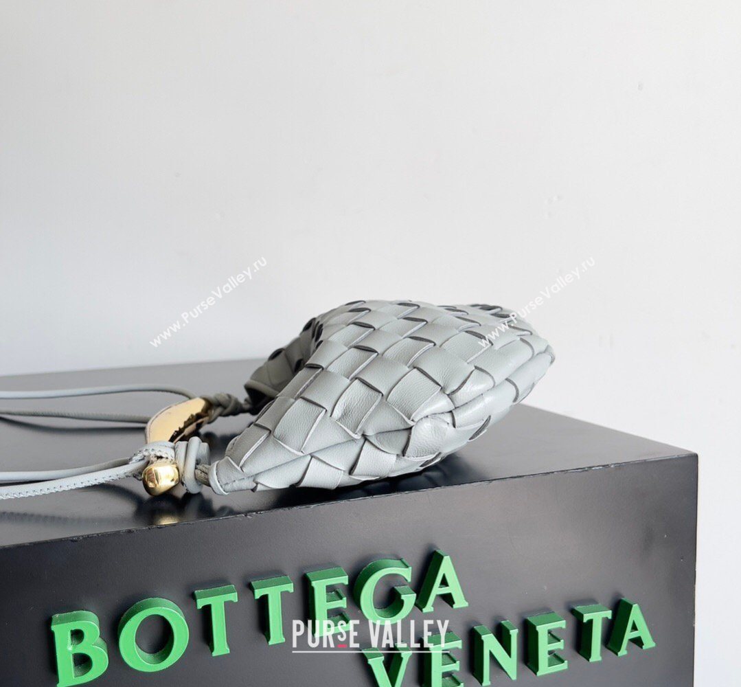 Bottega Veneta Mini Sardine Bag in Intrecciato Leather Agate Grey 2026 744267 (YX-260402016)