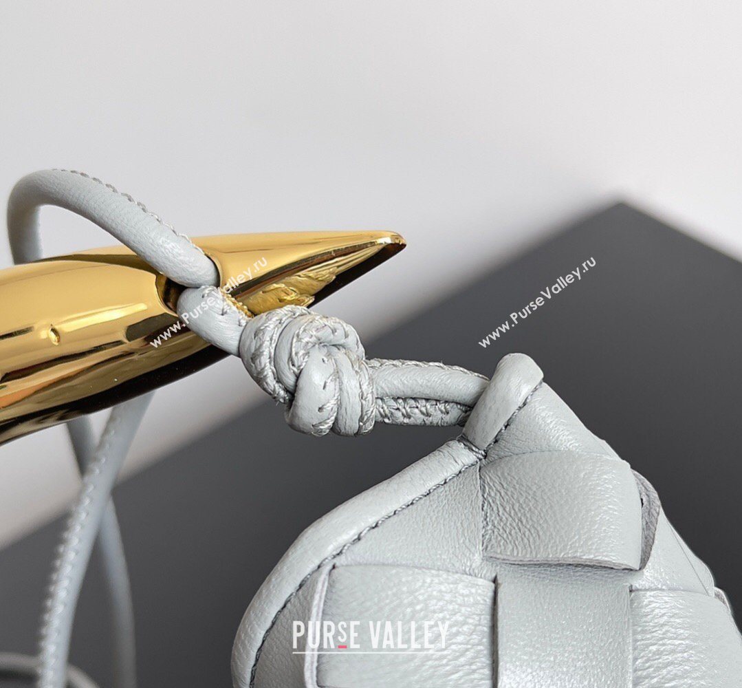 Bottega Veneta Mini Sardine Bag in Intrecciato Leather Agate Grey 2026 744267 (YX-260402016)