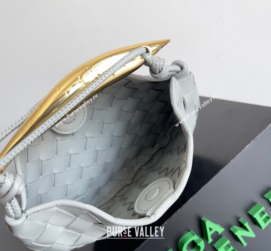 Bottega Veneta Mini Sardine Bag in Intrecciato Leather Agate Grey 2026 744267 (YX-260402016)