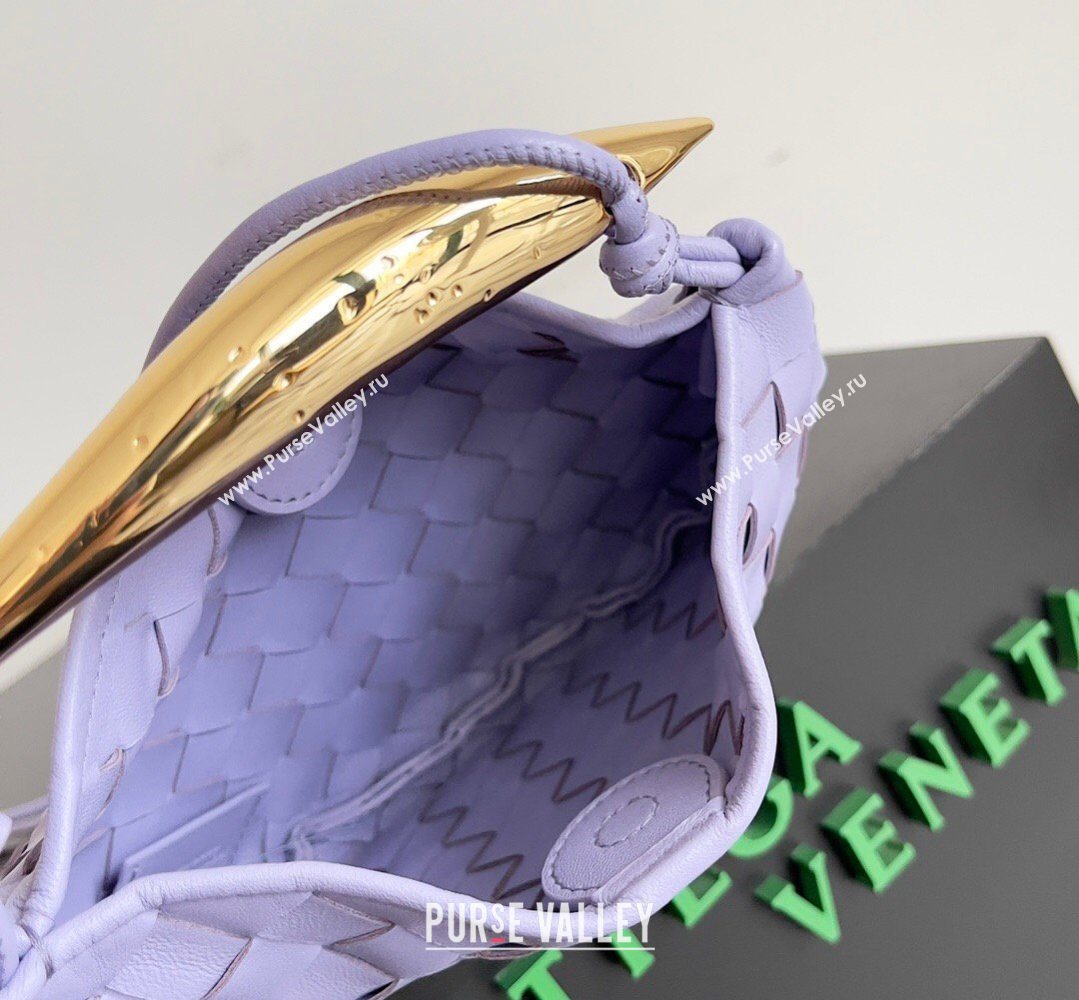 Bottega Veneta Mini Sardine Bag in Intrecciato Leather Lavender Purple 2026 744267 (YX-260402017)