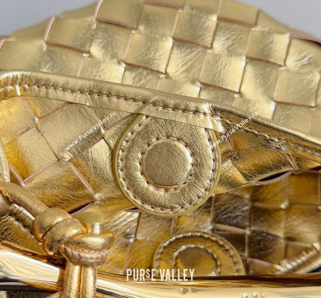Bottega Veneta Mini Sardine Bag in Intrecciato Leather New Gold 2026 744267 (YX-260402002)