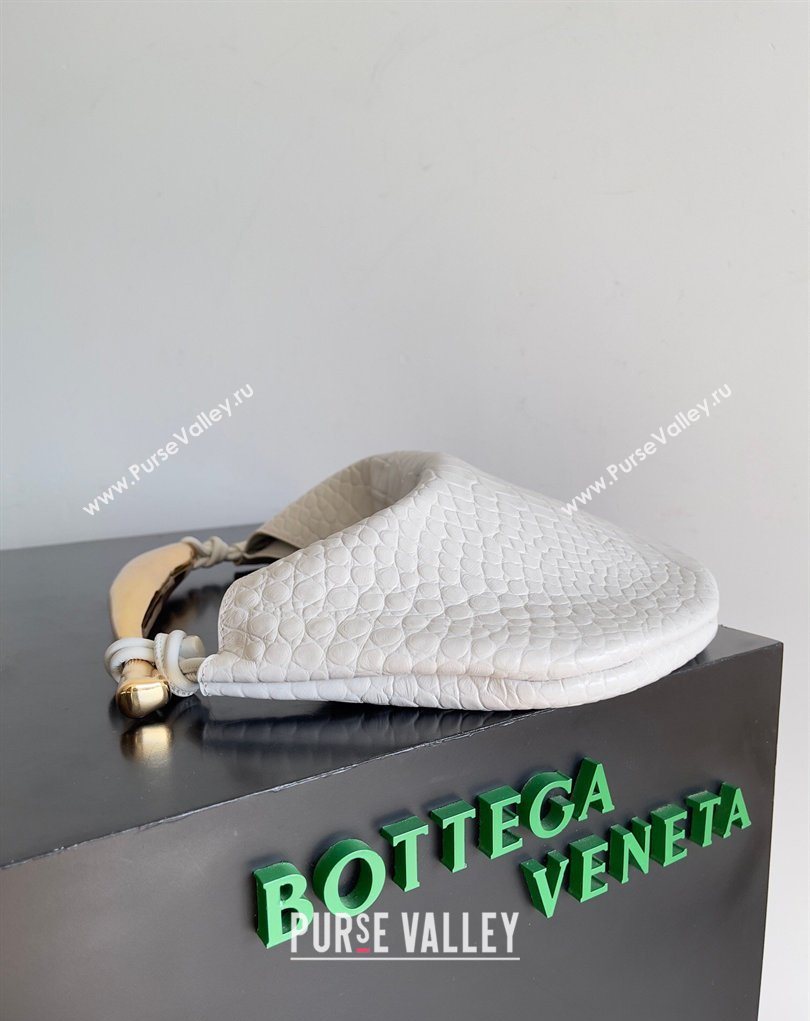 Bottega Veneta Sardine bag in Crocodile Embossed Leather White 2026 754657 (YX-260402021)