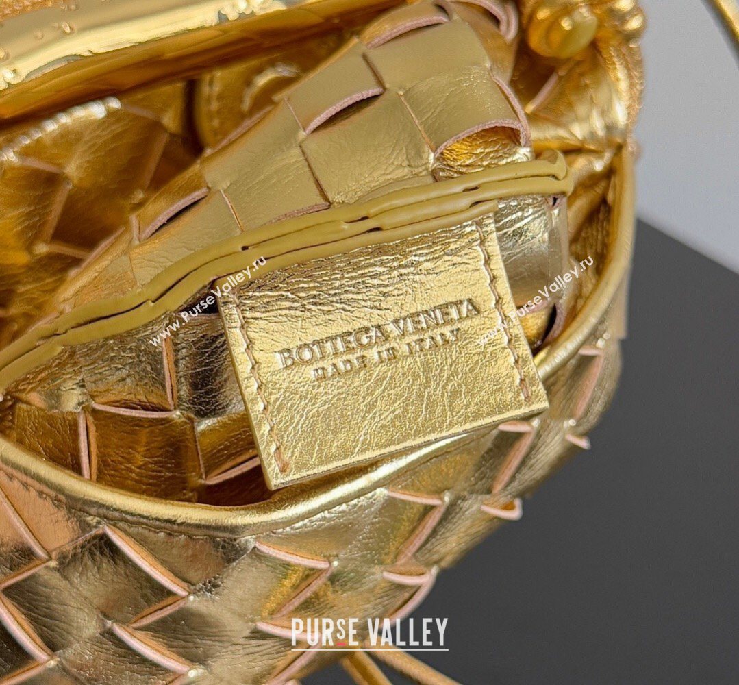 Bottega Veneta Mini Sardine Bag in Intrecciato Leather New Gold 2026 744267 (YX-260402002)