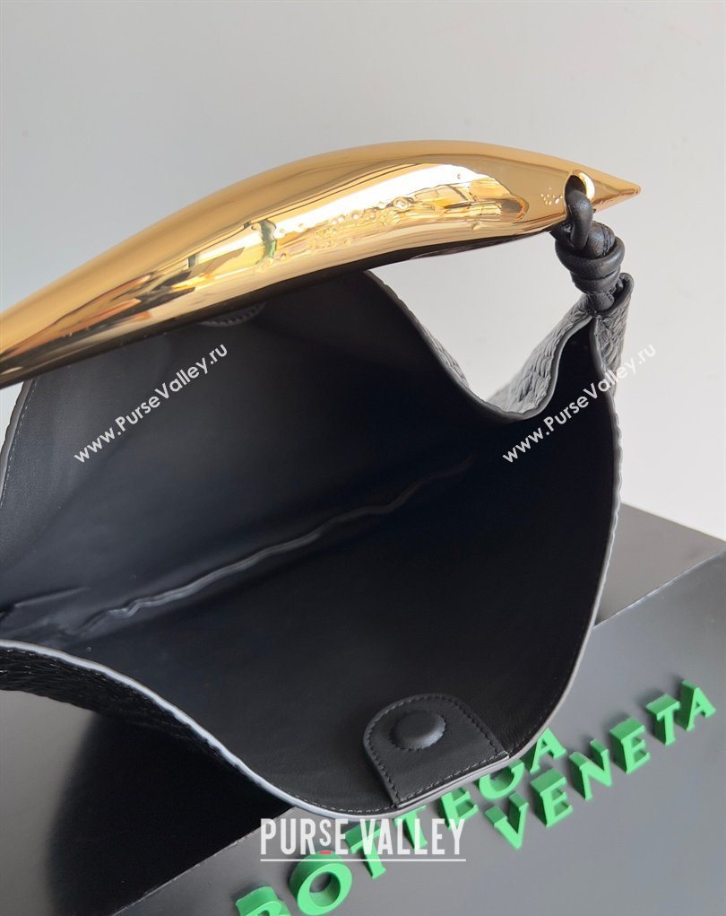 Bottega Veneta Sardine bag in Crocodile Embossed Leather Black 2026 754657 (YX-260402022)