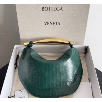 Bottega Veneta Sardine bag in Crocodile Embossed Leather Emerald Green 2026 754657 (YX-260402023)