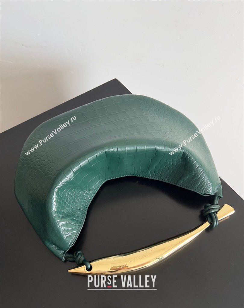 Bottega Veneta Sardine bag in Crocodile Embossed Leather Emerald Green 2026 754657 (YX-260402023)