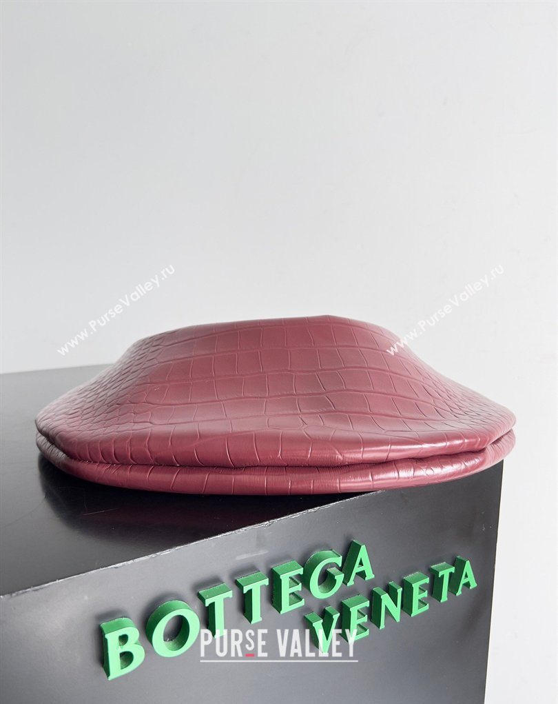 Bottega Veneta Sardine bag in Crocodile Embossed Leather Burgundy 2026 754657 (YX-260402024)