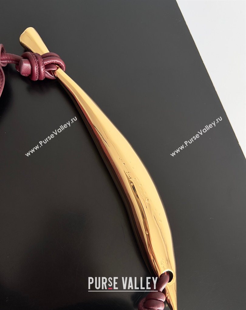 Bottega Veneta Sardine bag in Crocodile Embossed Leather Burgundy 2026 754657 (YX-260402024)