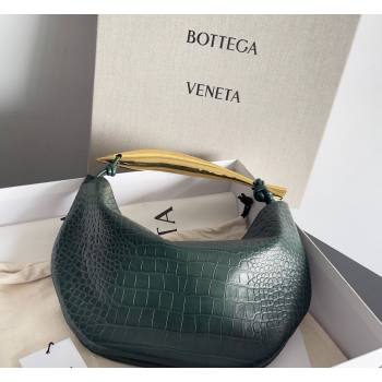 Bottega Veneta Sardine bag in Crocodile Embossed Leather Dark Green 2026 754657 (YX-260402025)
