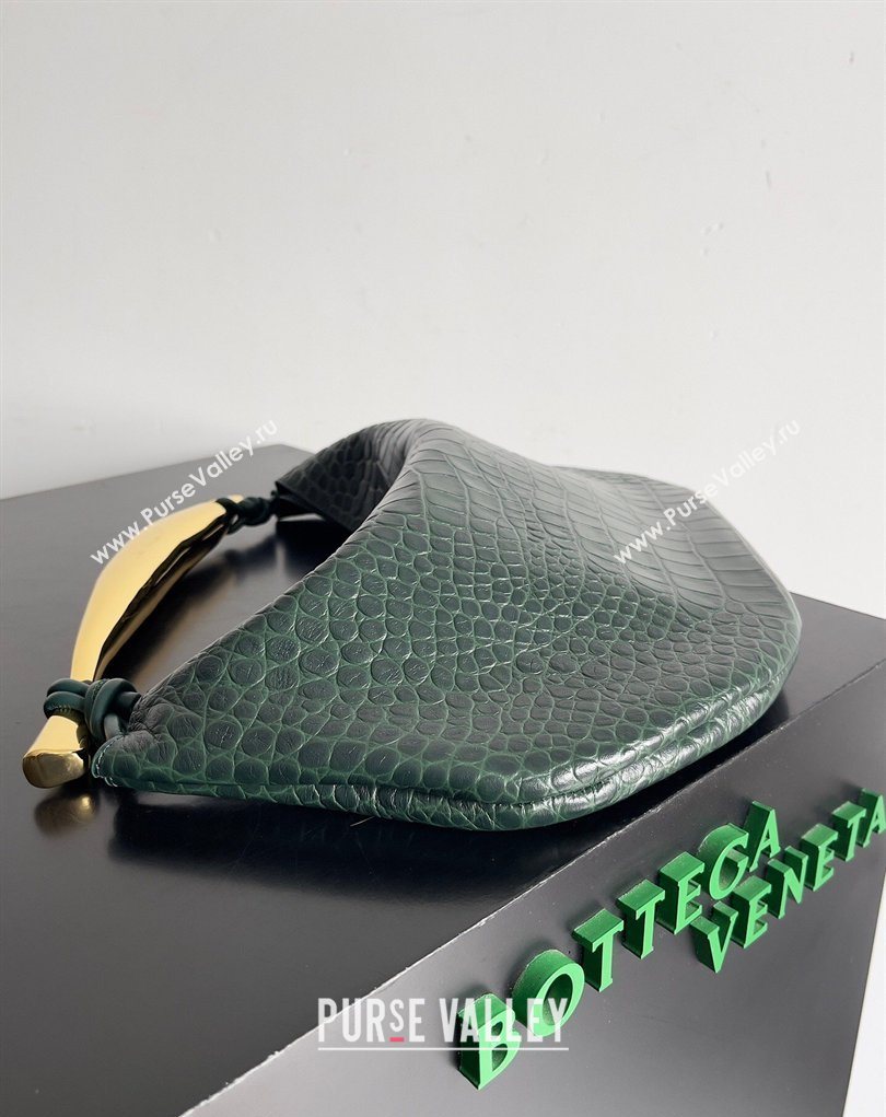 Bottega Veneta Sardine bag in Crocodile Embossed Leather Dark Green 2026 754657 (YX-260402025)
